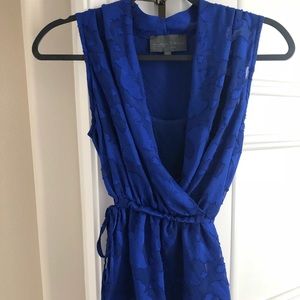 Sapphire Blue Tied Tank Top (two pieces)